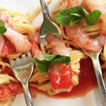 Spaghetti con gamberi | Oresteria Ristorante di pesce a Ponza